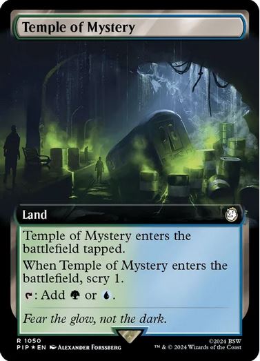 Temple of Mystery (Extended Art) (Surge Foil) - Universes Beyond: Fallout (PIP) - NM