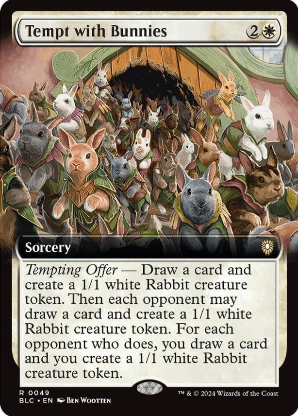 Tempt with Bunnies (Extended Art) - Commander: Bloomburrow (BLC) - NM