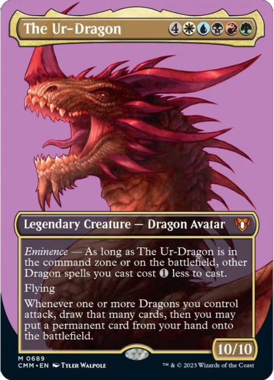 Foil The Ur-Dragon (Borderless) - Commander Masters (CMM) - LP