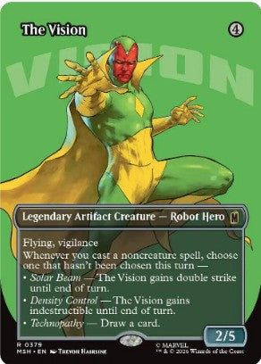 Foil The Vision (Borderless) - Marvel Super Heroes (MSH) - NM