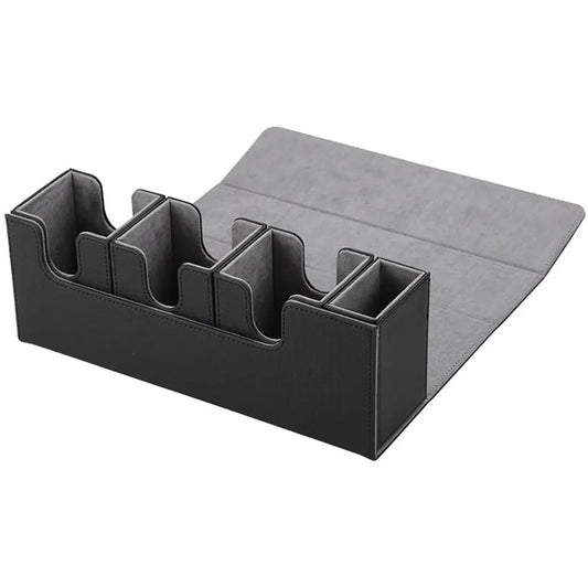 Triple Deck Holder with Removable Boxes - Black w/ Grey Inner