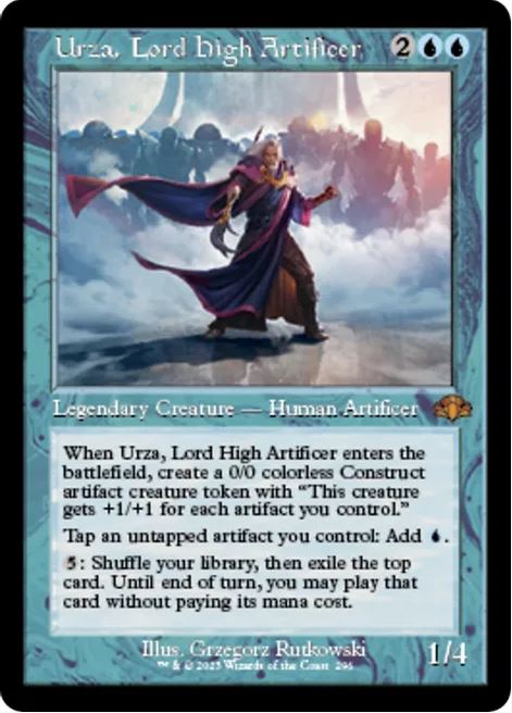Urza, Lord High Artificer (Retro Frame) – Dominaria Remastered (DMR) – NM